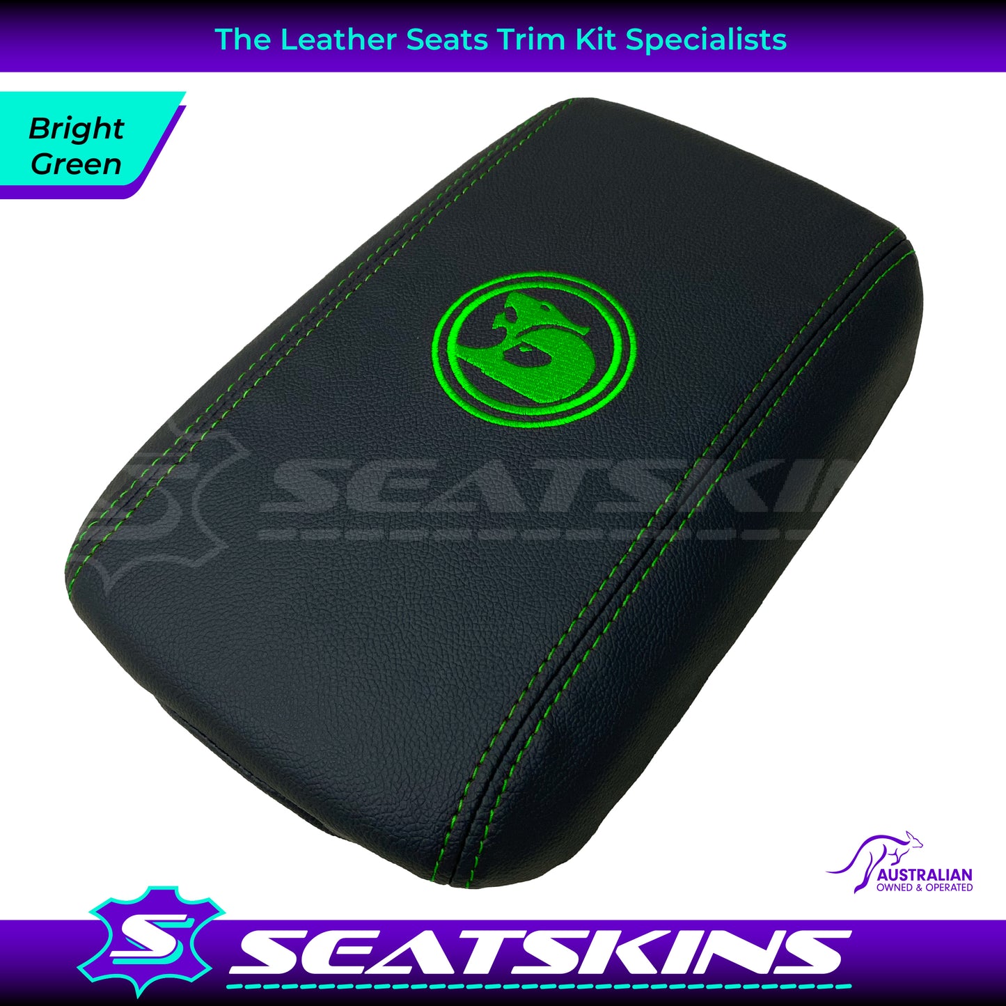 CONSOLE COVER ARM REST CUSTOM TO FIT HOLDEN VE VF HSV LOGO MID CHOOSE COLOUR