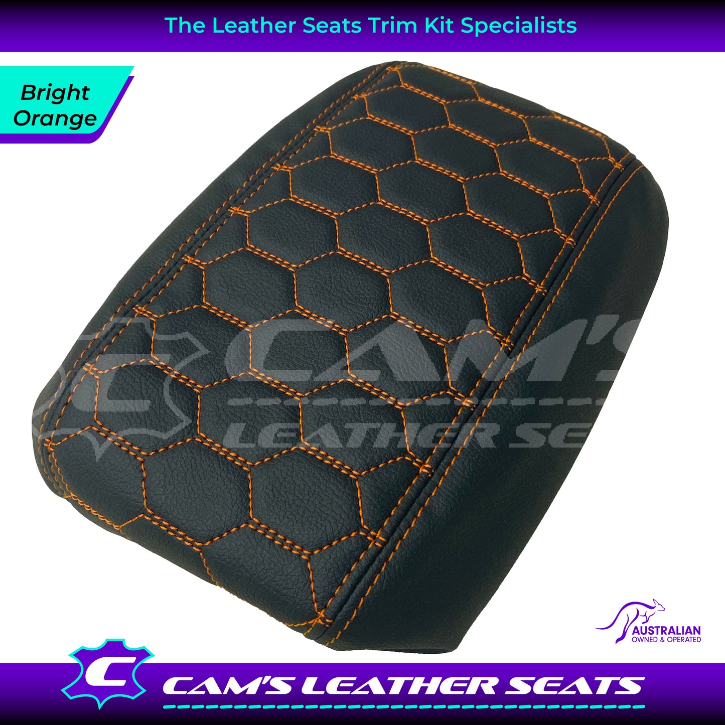 CONSOLE COVER ARM REST CUSTOM TO FIT HOLDEN VT VX VU HEXAGON STITCH CHOOSE COLOUR