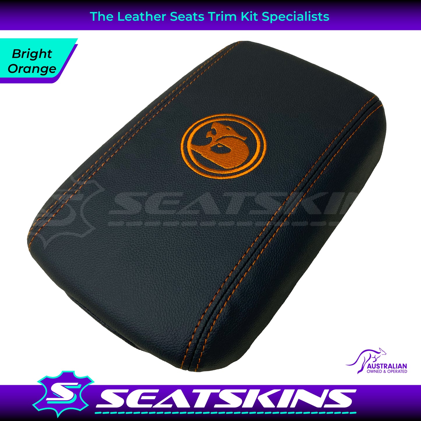 CONSOLE COVER ARM REST CUSTOM TO FIT HOLDEN VE VF HSV LOGO MID CHOOSE COLOUR