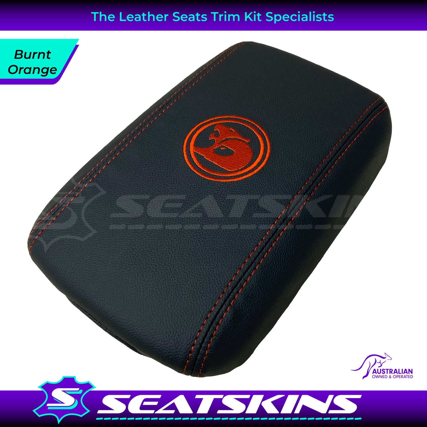 CONSOLE COVER ARM REST CUSTOM TO FIT HOLDEN VE VF HSV LOGO MID CHOOSE COLOUR