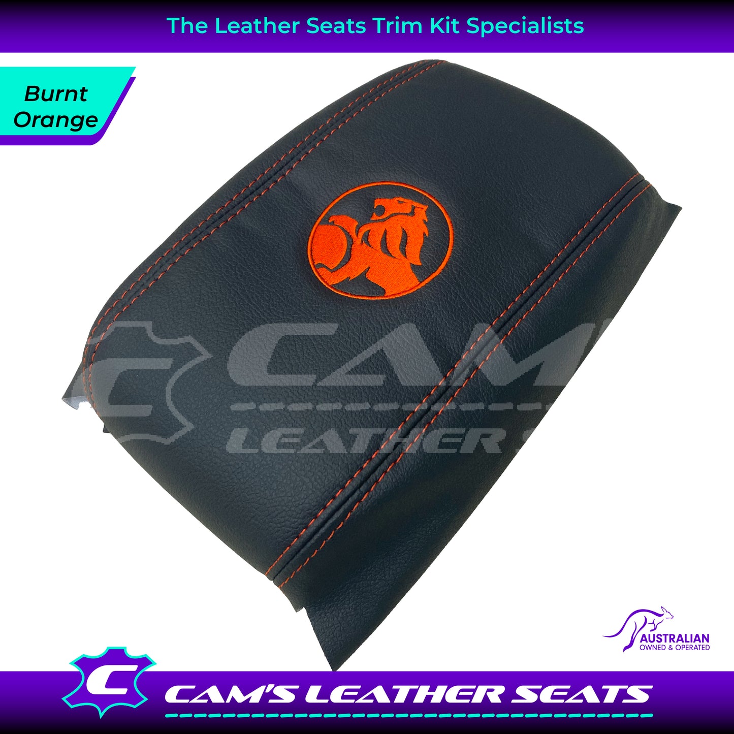 CONSOLE COVER ARM REST CUSTOM TO FIT HOLDEN VT VX VU LION LOGO CHOOSE COLOUR