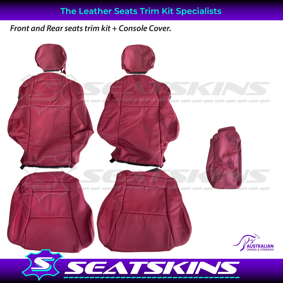 LEATHER SEATS TRIM KIT FOR HOLDEN VY S2 / VZ SS SEDAN RED HOT FACTORY STYLE