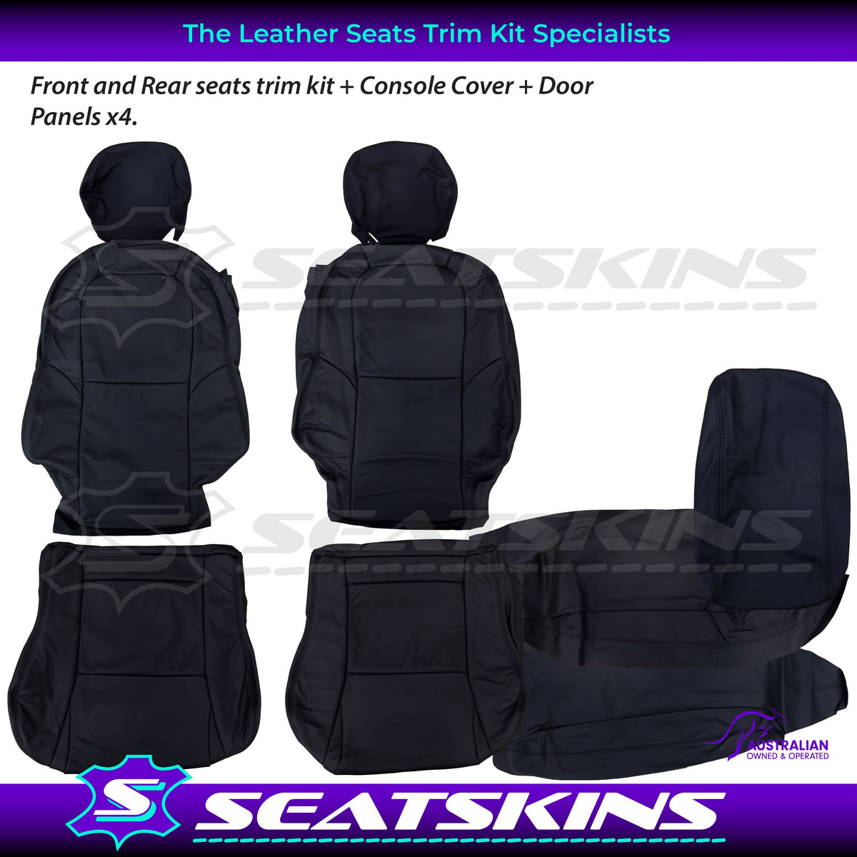LEATHER SEATS TRIM KIT FOR VX/VY MONARO COUPE ANTHRACITE 4 SEATS