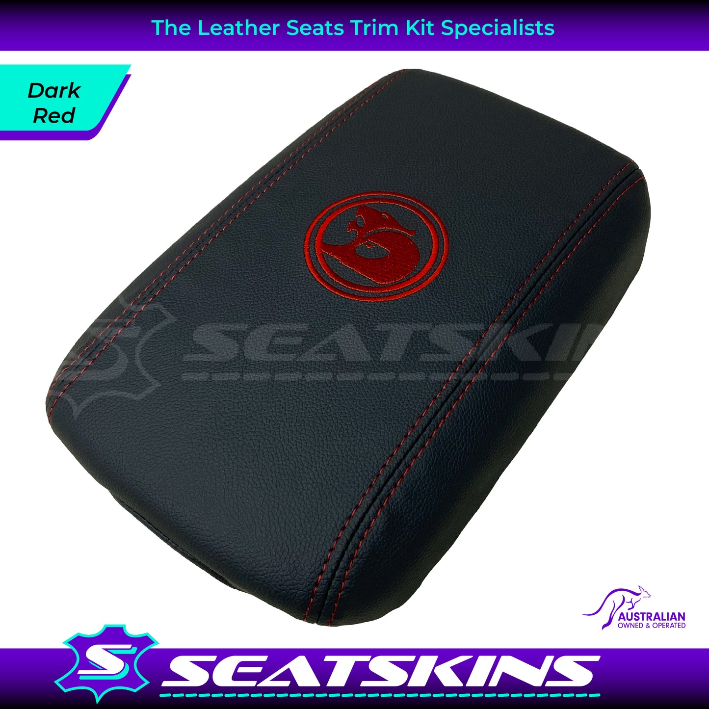 CONSOLE COVER ARM REST CUSTOM TO FIT HOLDEN VE VF HSV LOGO MID CHOOSE COLOUR
