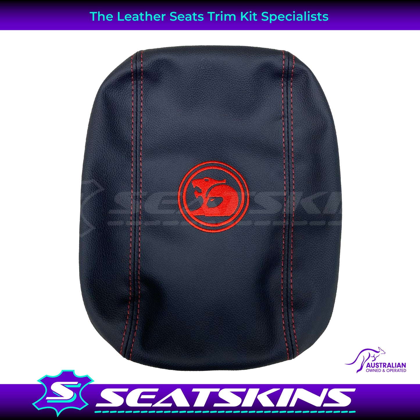 CONSOLE COVER ARM REST CUSTOM TO FIT HOLDEN VE VF HSV LOGO MID CHOOSE COLOUR