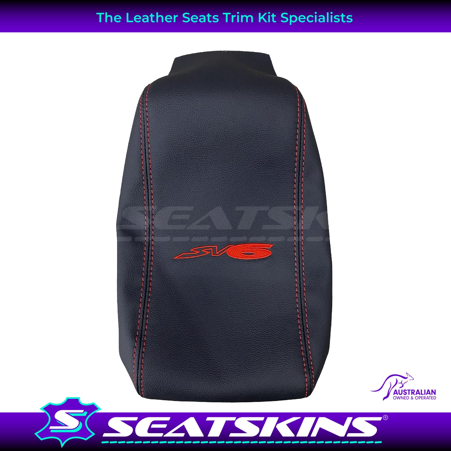 CONSOLE COVER ARM REST CUSTOM TO FIT HOLDEN VY VZ SV6 LOGO CHOOSE COLOUR