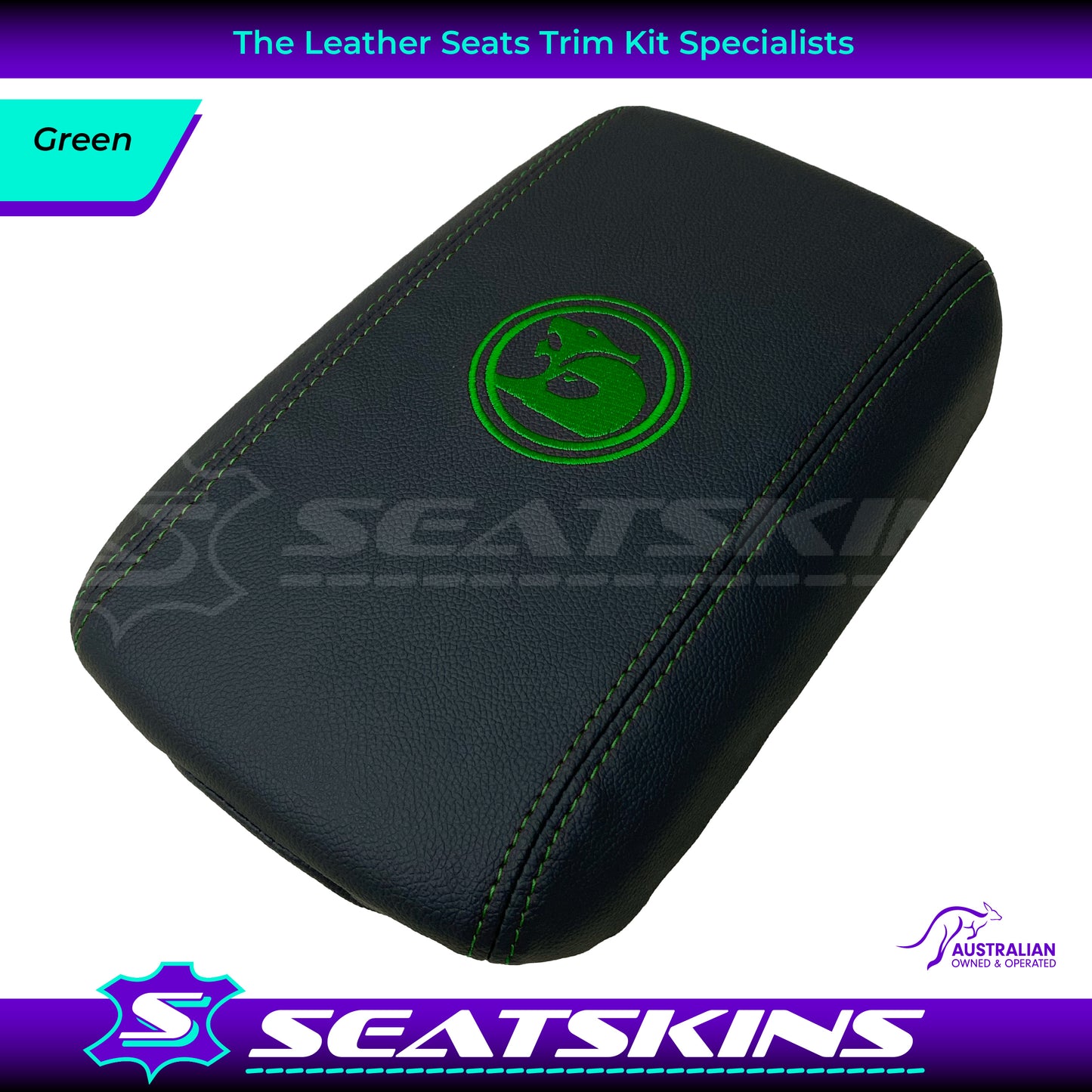 CONSOLE COVER ARM REST CUSTOM TO FIT HOLDEN VE VF HSV LOGO MID CHOOSE COLOUR