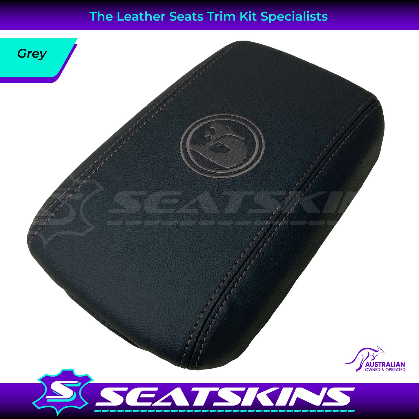 CONSOLE COVER ARM REST CUSTOM TO FIT HOLDEN VE VF HSV LOGO MID CHOOSE COLOUR