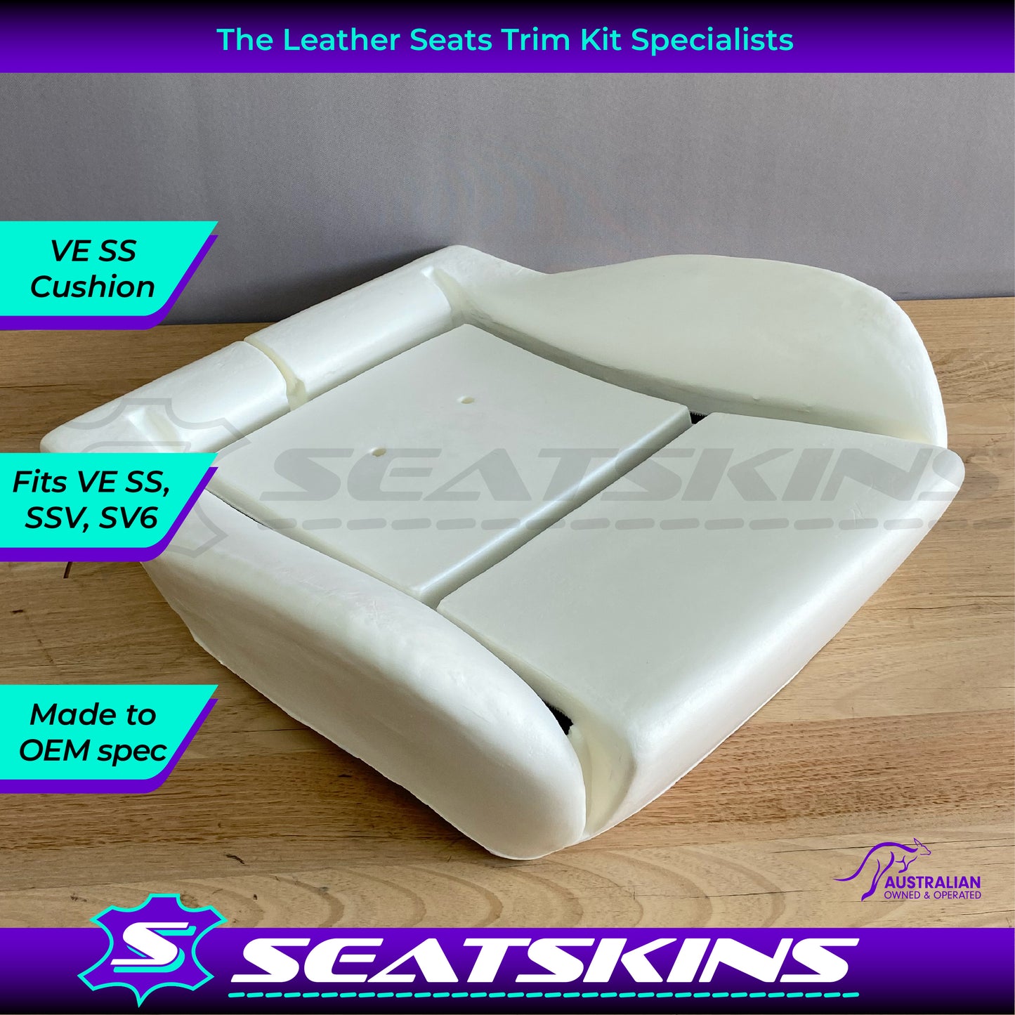 Foam Base Cushion Pad to fit Holden VE SS SSV and some SV6 models, driver or passenger front seat