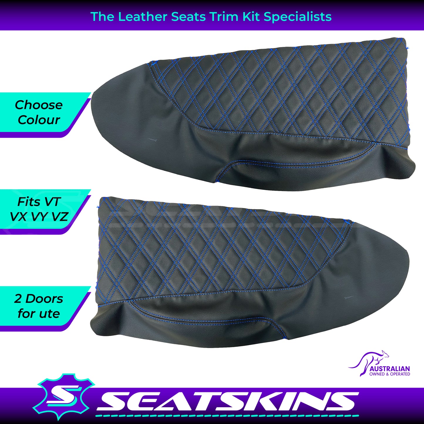 DOOR INSERT TRIMS X2 TO FIT HOLDEN VT VX VU VY VZ DOUBLE DIAMOND CHOOSE COLOUR