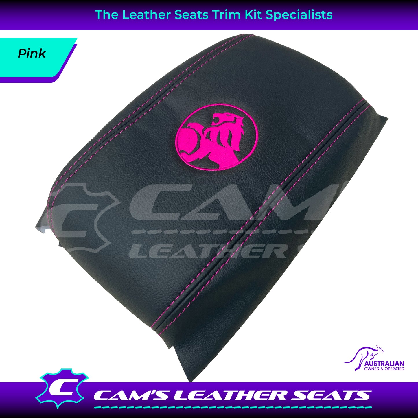 CONSOLE COVER ARM REST CUSTOM TO FIT HOLDEN VT VX VU LION LOGO CHOOSE COLOUR