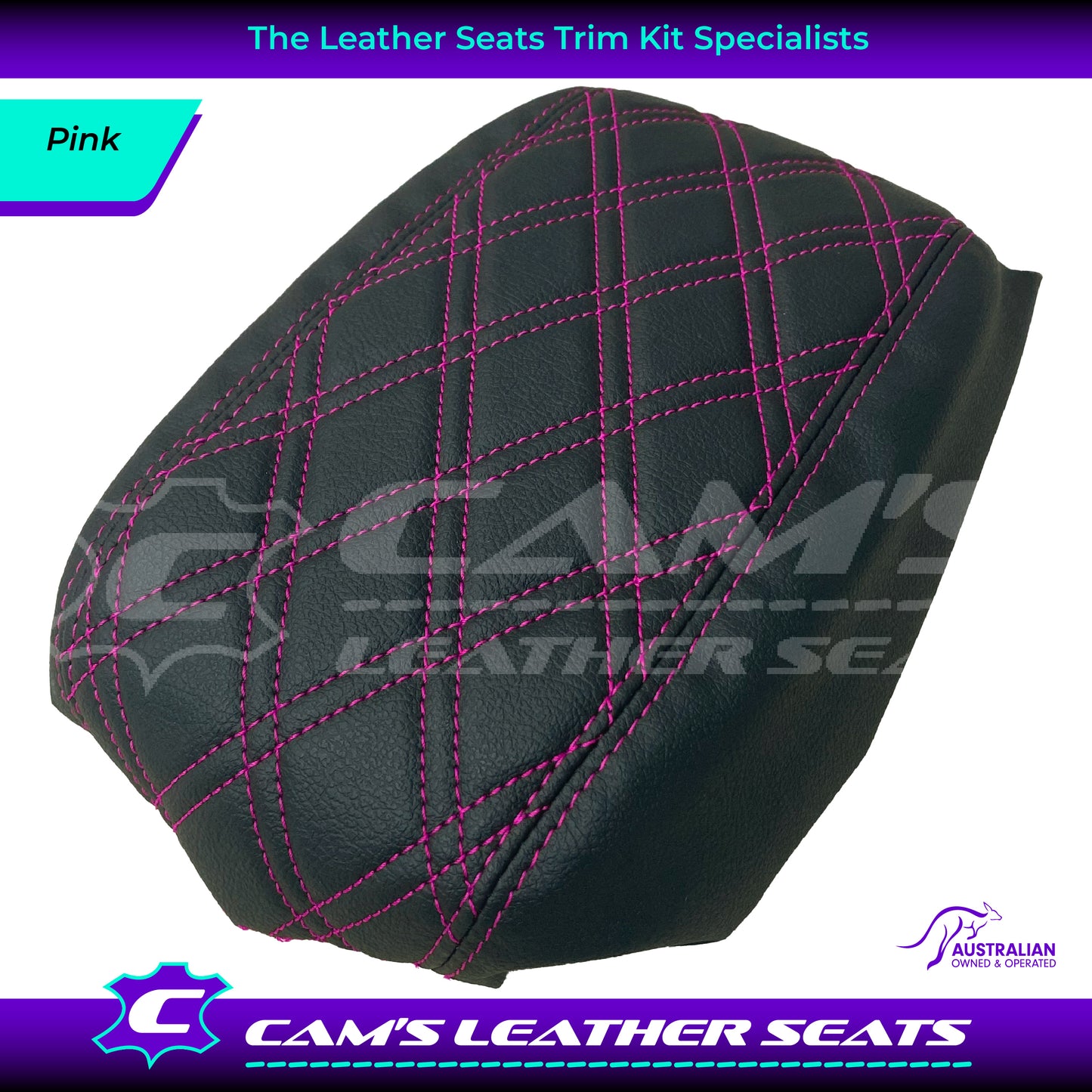CONSOLE COVER ARM REST CUSTOM TO FIT HOLDEN VT VX VU TWIN DIAMOND STITCH CHOOSE COLOUR