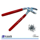 Trim Fixing Tool for Car Seats C-CLIP Hog Ring Pliers & 100pcs Clips/Rings 19mm