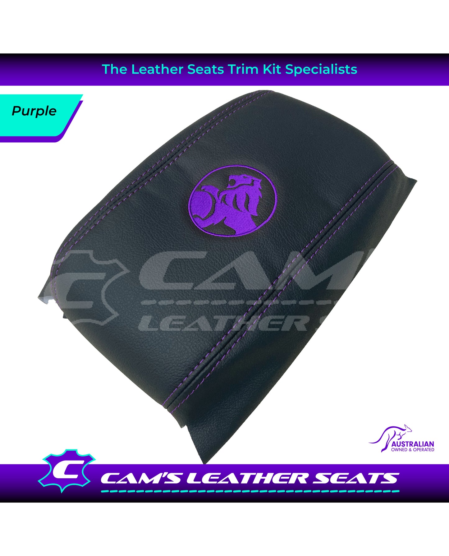 CONSOLE COVER ARM REST CUSTOM TO FIT HOLDEN VT VX VU LION LOGO CHOOSE COLOUR