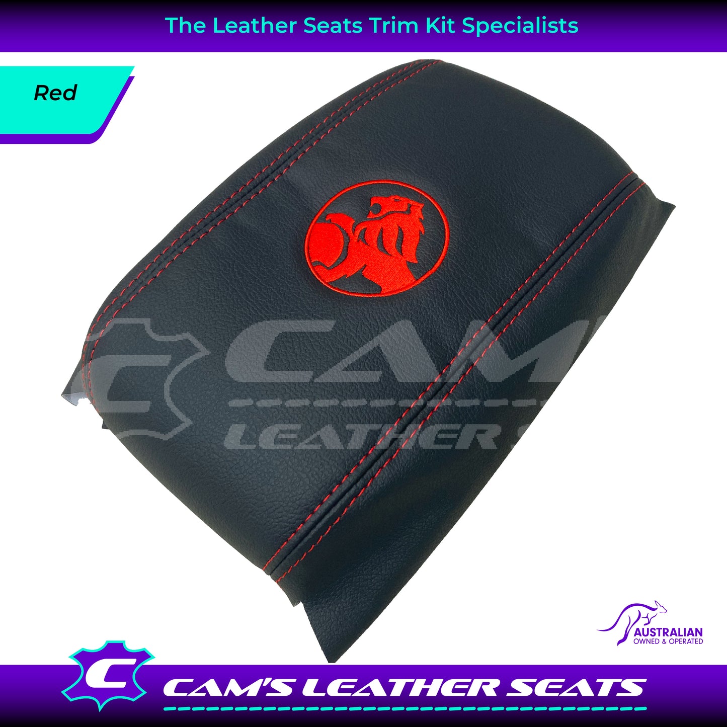 CONSOLE COVER ARM REST CUSTOM TO FIT HOLDEN VT VX VU LION LOGO CHOOSE COLOUR