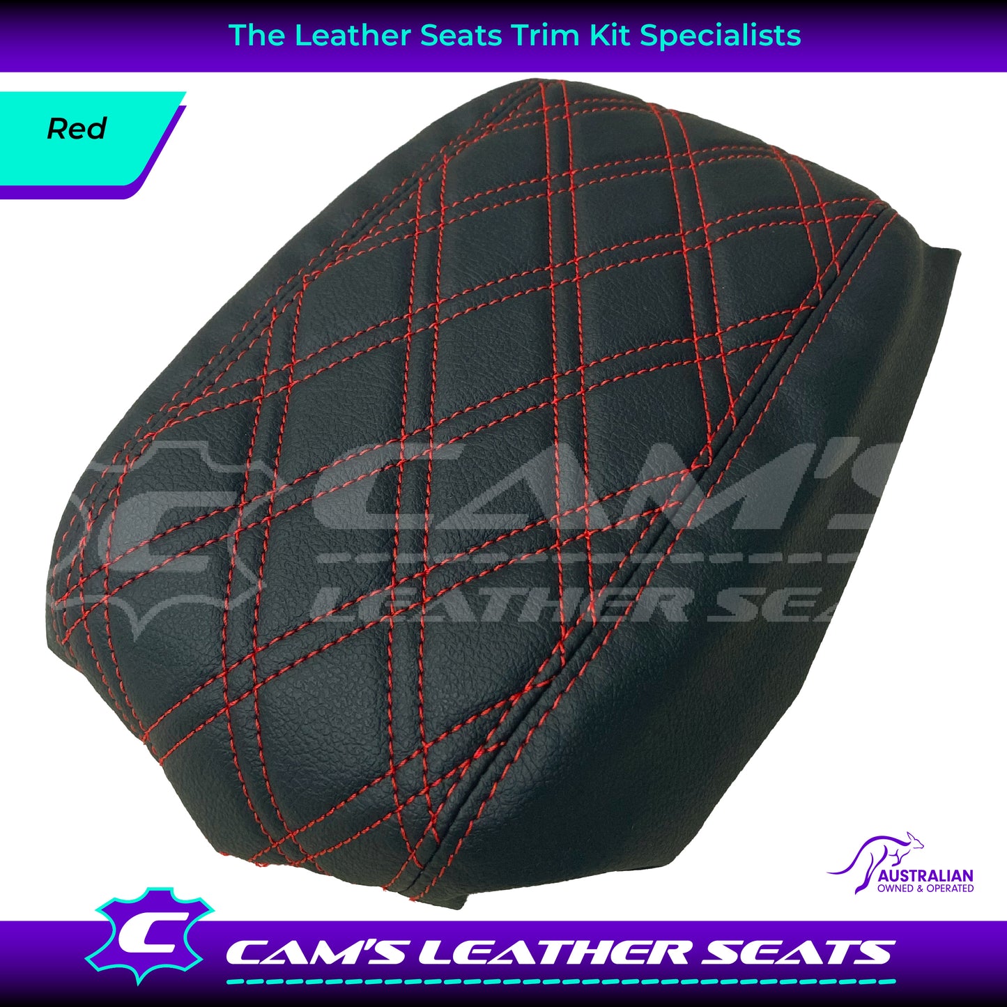CONSOLE COVER ARM REST CUSTOM TO FIT HOLDEN VT VX VU TWIN DIAMOND STITCH CHOOSE COLOUR