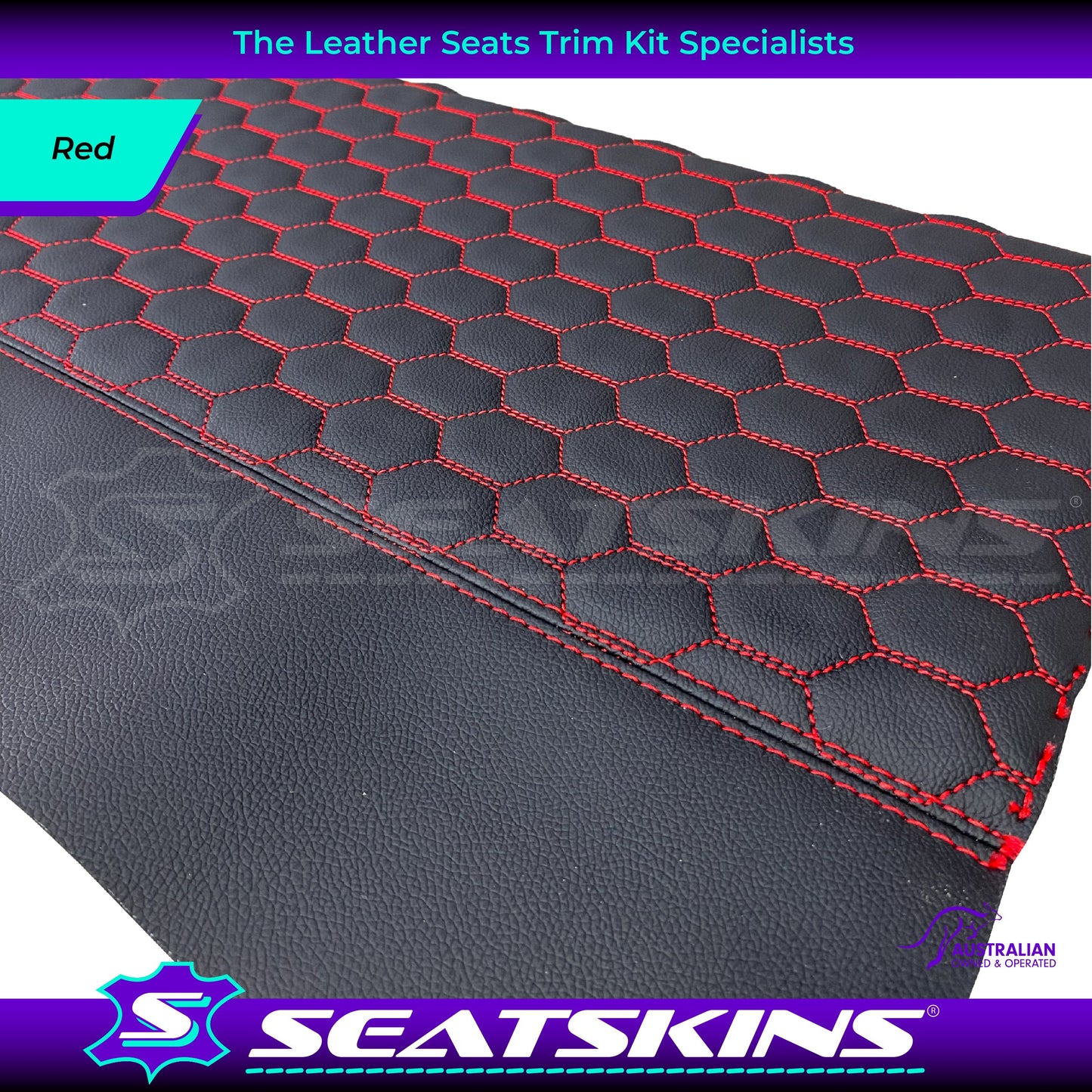 DOOR INSERT & ARMREST TRIMS X4 TO FIT HOLDEN VE HEXAGON STITCH CHOOSE COLOUR