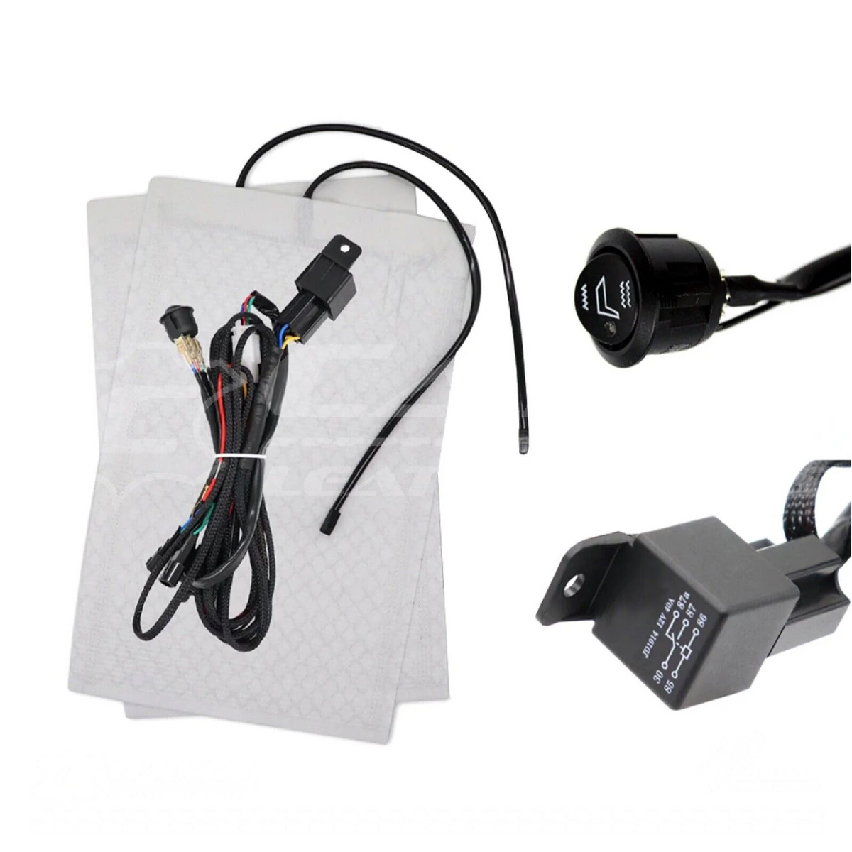 Seat heaters 1 seat universal car seat warmers, dual heat setting switch, 12v