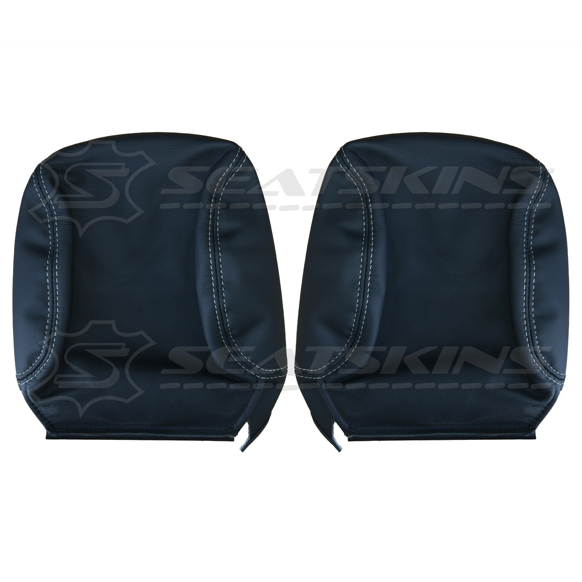 LEATHER SEATS TRIM KIT FOR FORD RANGER XL/XLT/SUPER DUTY FRONT SEATS BLACK & SILVER