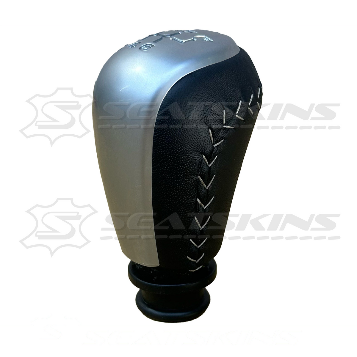 MANUAL GEAR SHIFT KNOB AND CAP TO FIT HOLDEN VY/VZ/VE SILVER STITCHING
