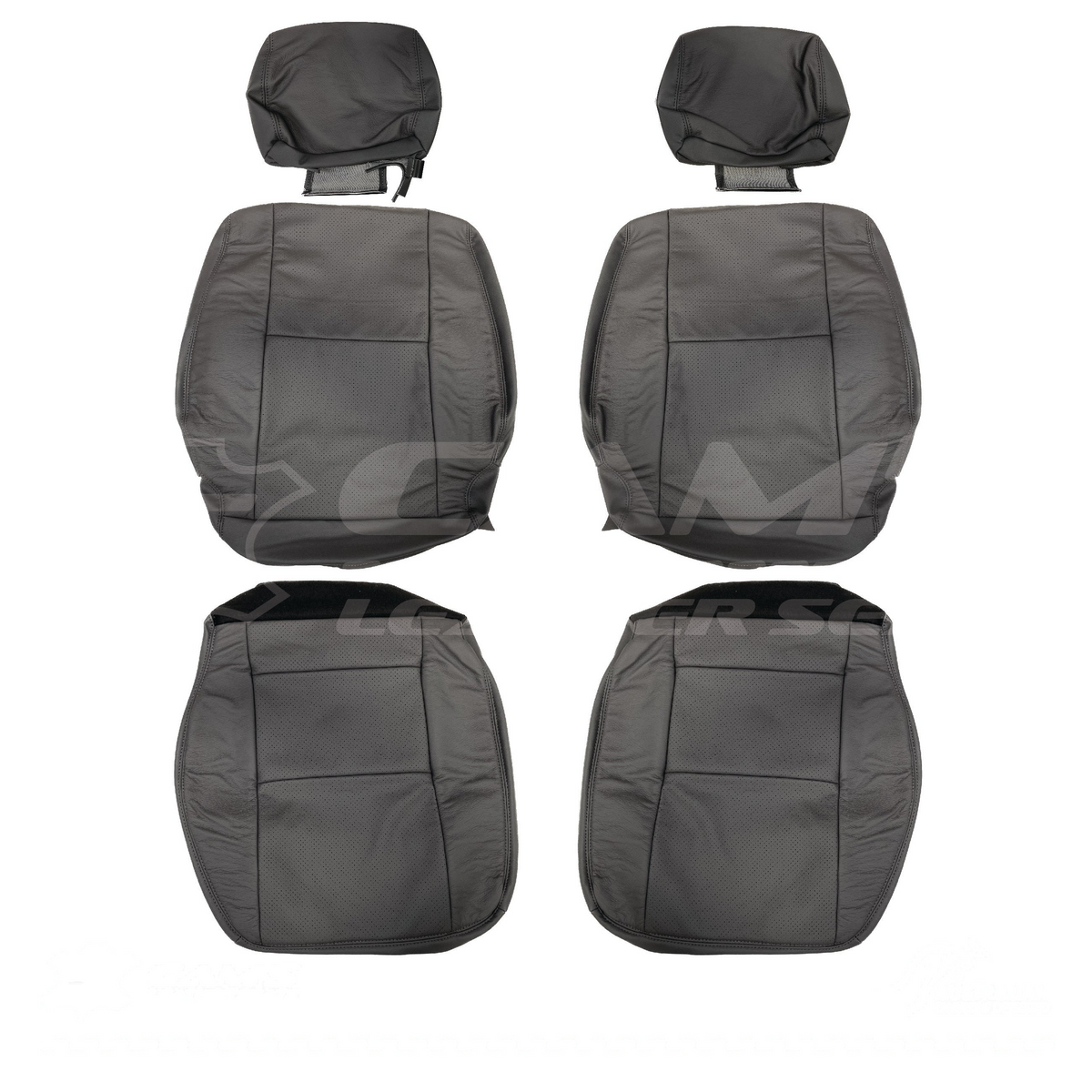 LEATHER SEATS TRIM KIT FOR TOYOTA LANDCRUISER 79 SERIES GREY W/PERF INSERTS