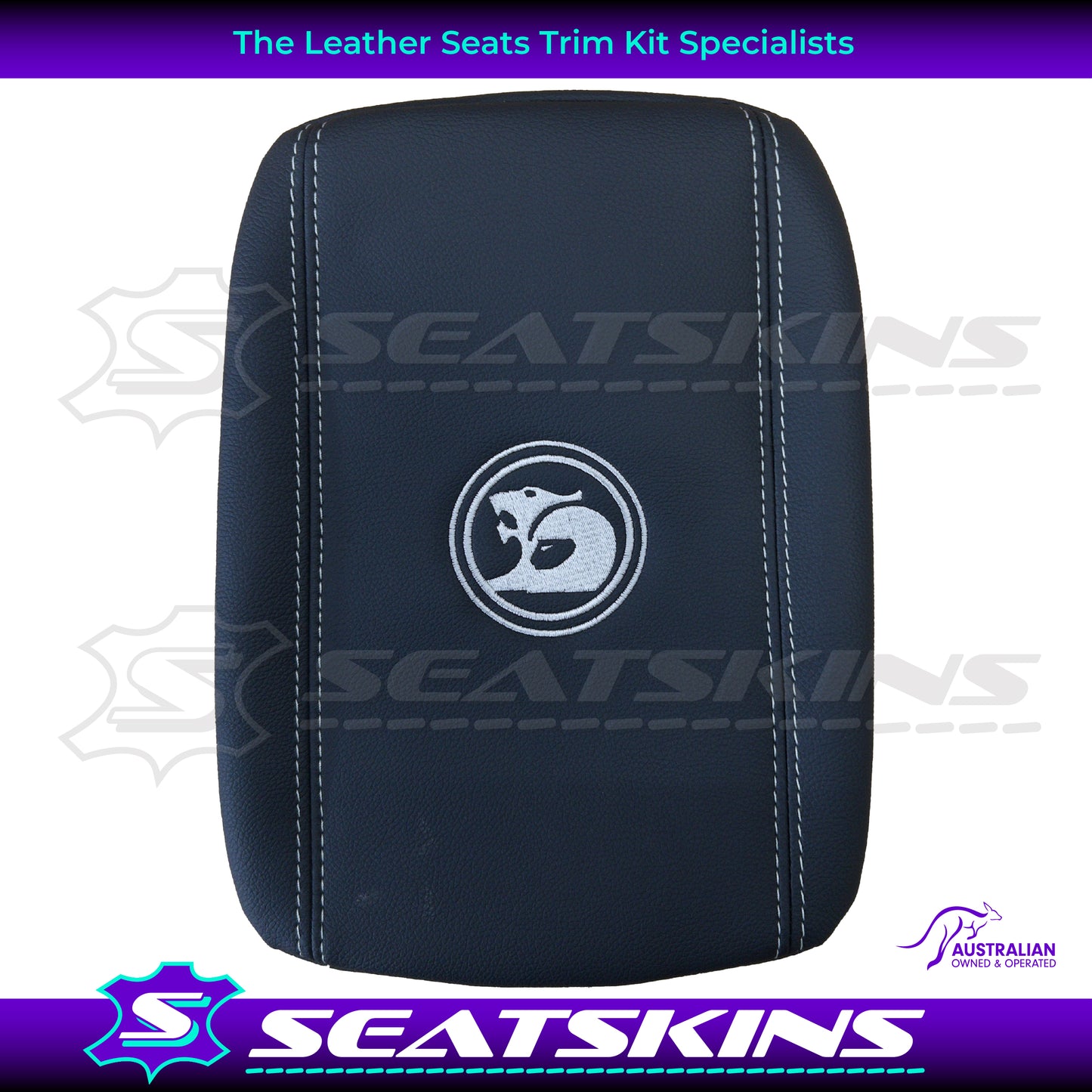 CONSOLE COVER FOR HOLDEN VE/VF ONYX LOW HEIGHT WHITE HSV LOGO