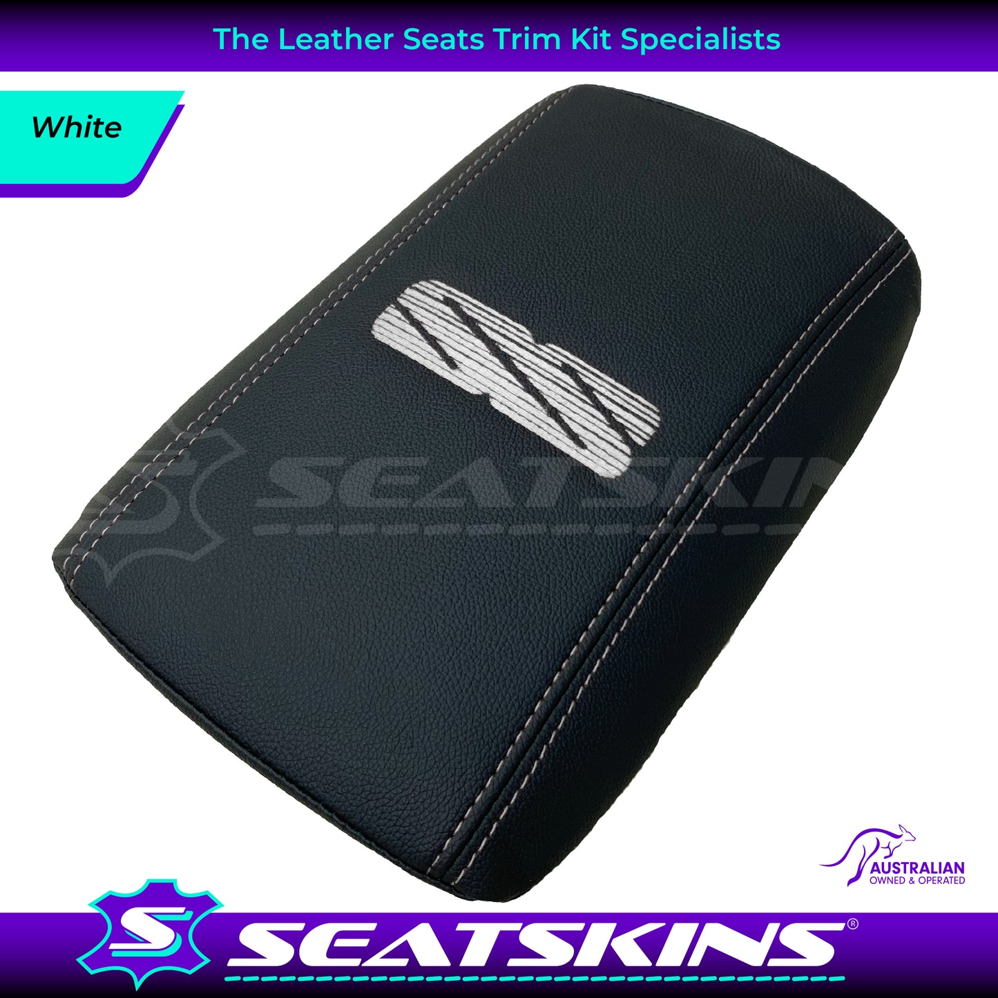 CONSOLE COVER ARM REST CUSTOM TO FIT HOLDEN VE VF LOW BROCK SS LOGO CHOOSE COLOUR