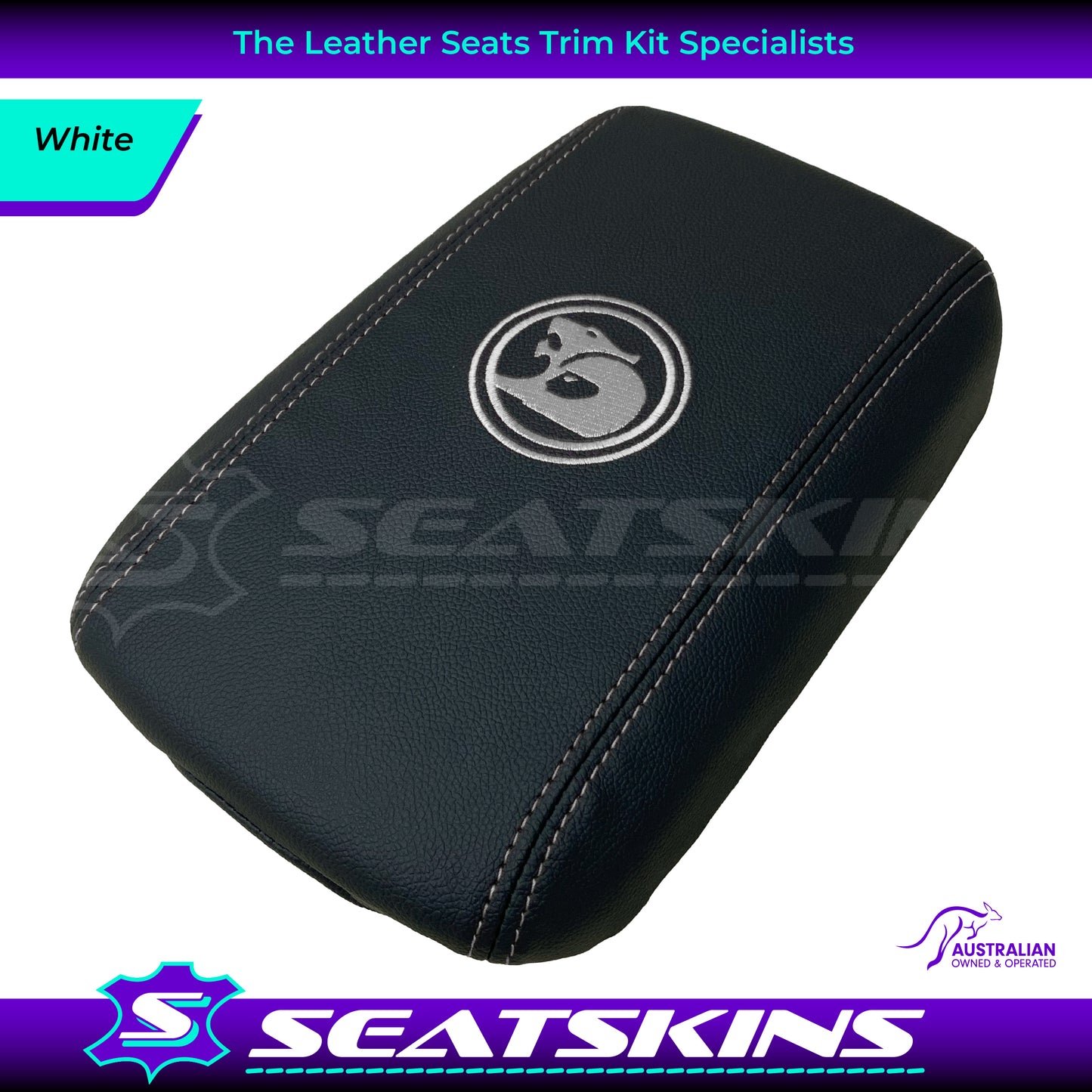 CONSOLE COVER ARM REST CUSTOM TO FIT HOLDEN VE VF HSV LOGO MID CHOOSE COLOUR