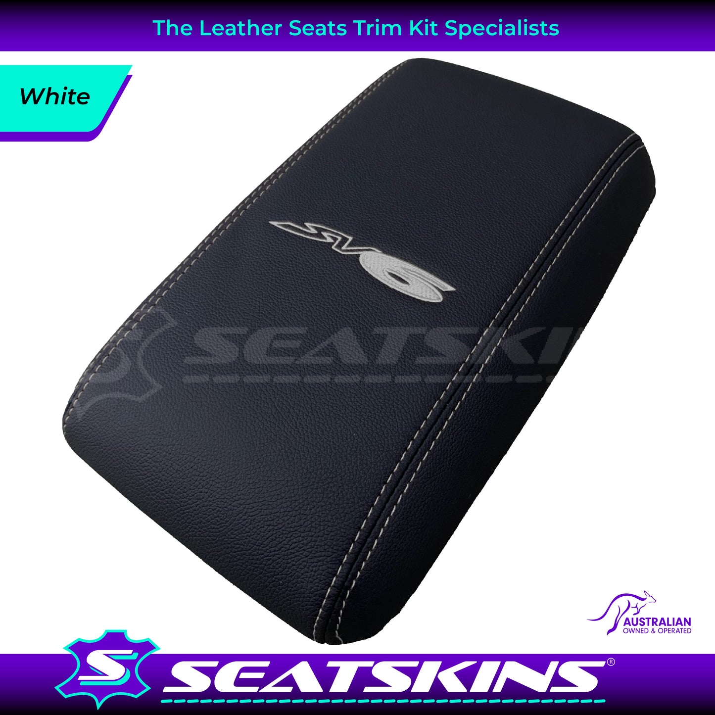 CONSOLE COVER ARM REST CUSTOM TO FIT HOLDEN VY VZ SV6 LOGO CHOOSE COLOUR