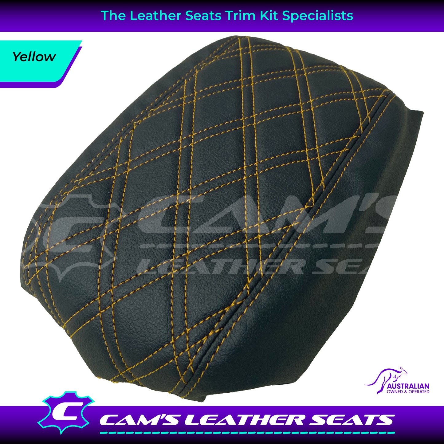 CONSOLE COVER ARM REST CUSTOM TO FIT HOLDEN VT VX VU TWIN DIAMOND STITCH CHOOSE COLOUR