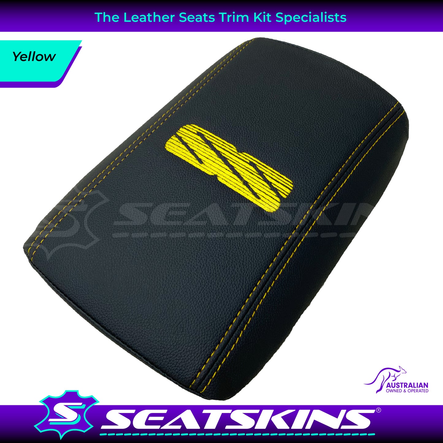CONSOLE COVER ARM REST CUSTOM TO FIT HOLDEN VE VF LOW BROCK SS LOGO CHOOSE COLOUR