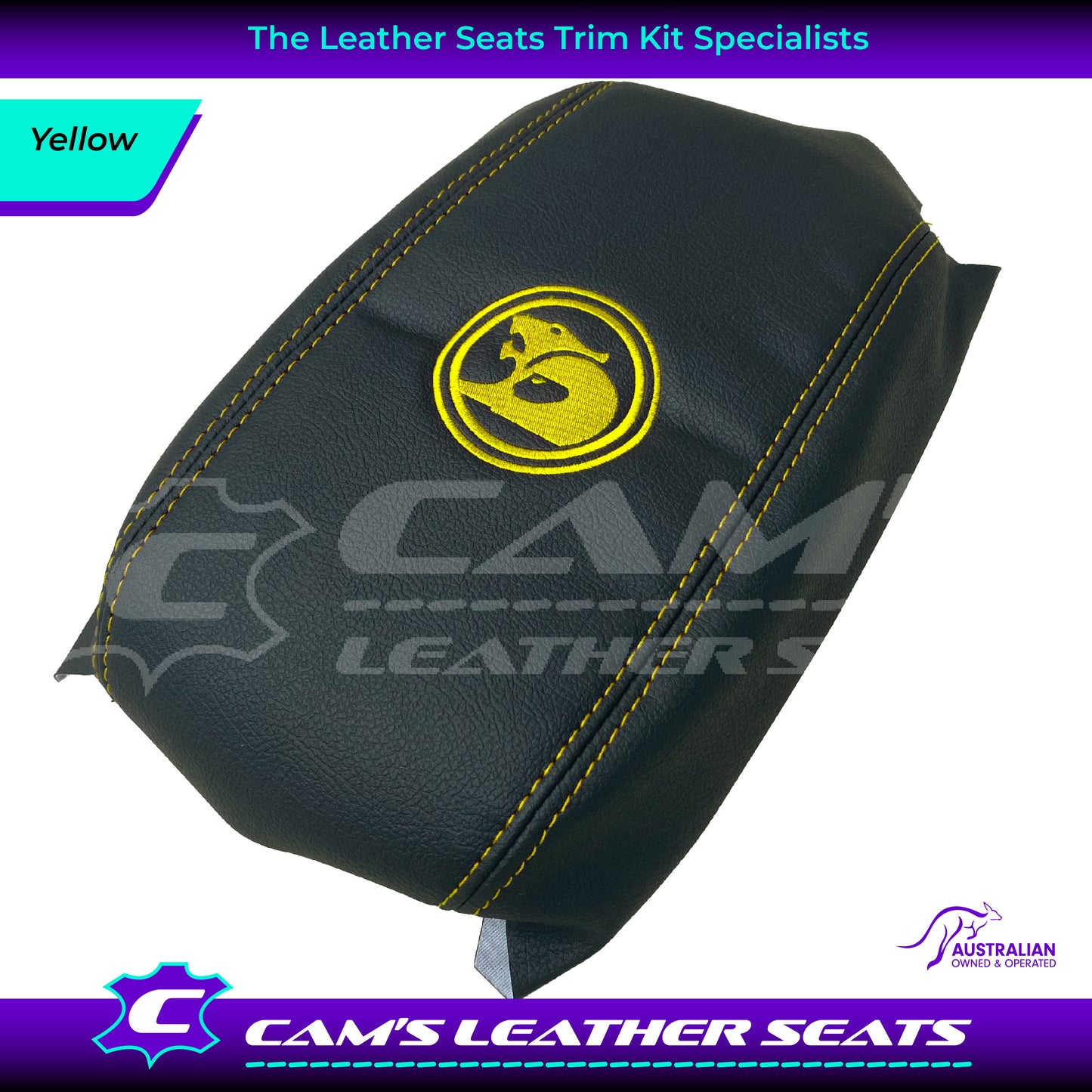 CONSOLE COVER ARM REST CUSTOM TO FIT HOLDEN VT VX VU HSV LOGO CHOOSE COLOUR