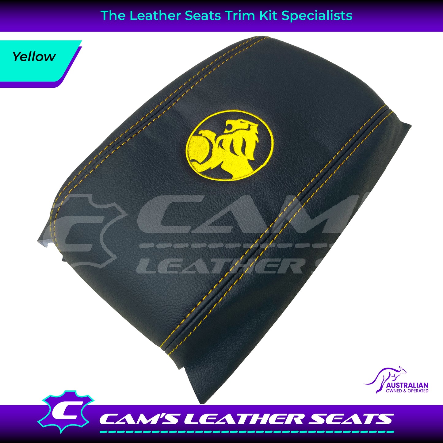 CONSOLE COVER ARM REST CUSTOM TO FIT HOLDEN VT VX VU LION LOGO CHOOSE COLOUR