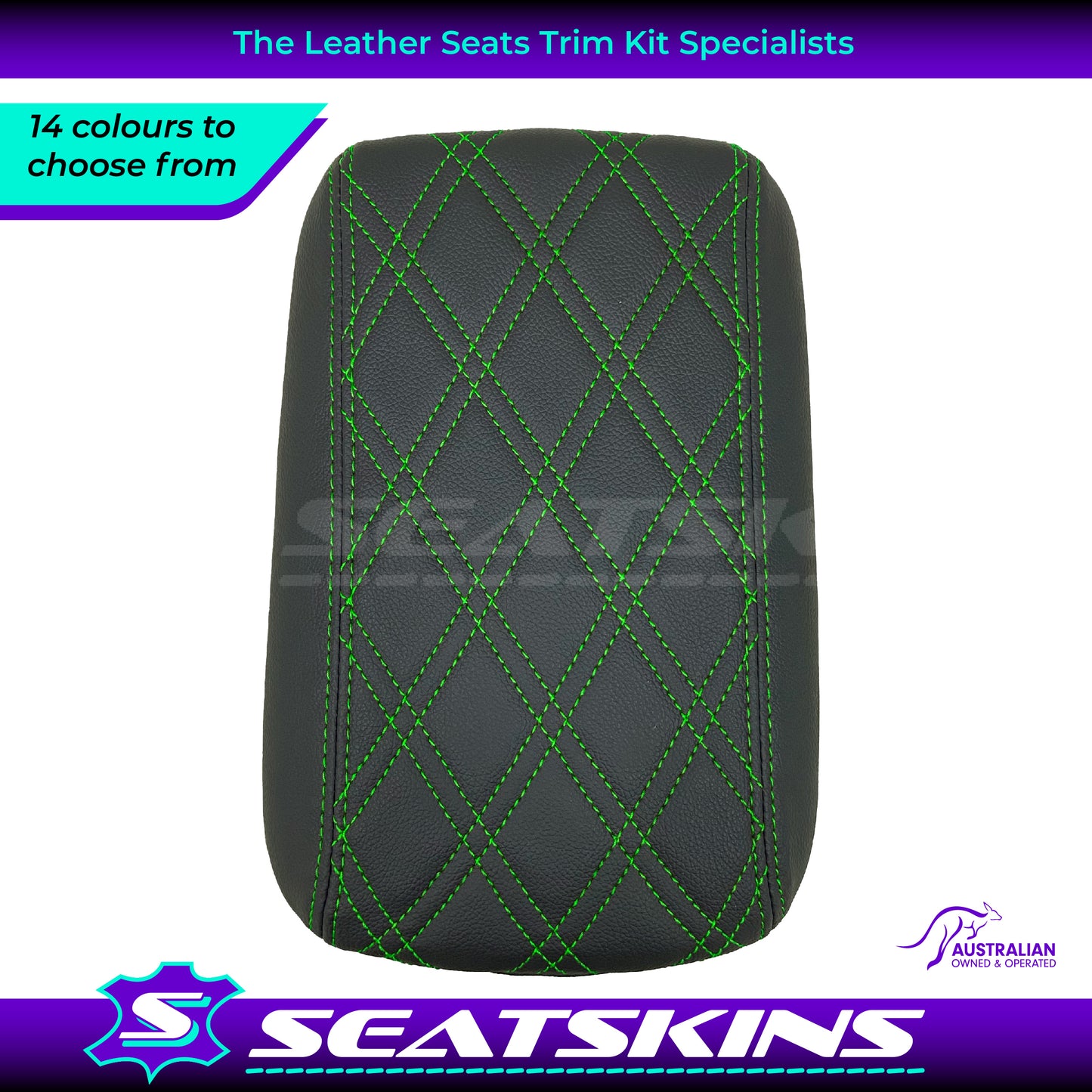 CONSOLE COVER ARM REST CUSTOM TO FIT HOLDEN VE VF MID DOUBLE DIAMOND CHOOSE COLOUR