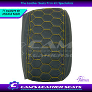 CONSOLE COVER ARM REST CUSTOM TO FIT HOLDEN VT VX VU HEXAGON STITCH CHOOSE COLOUR