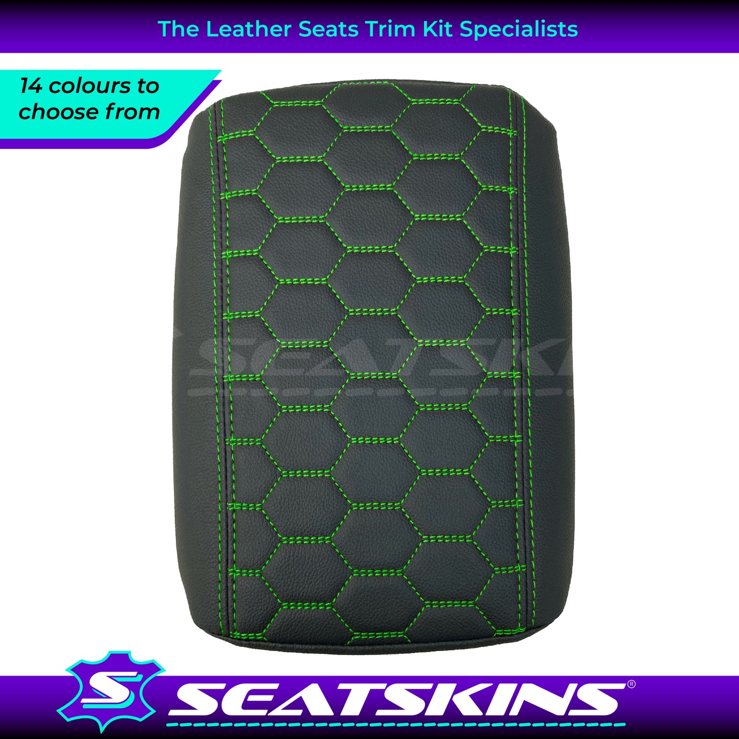 CONSOLE COVER ARM REST CUSTOM TO FIT HOLDEN VE VF LOW HEXAGON STITCH CHOOSE COLOUR