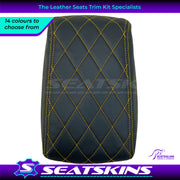 CONSOLE COVER ARM REST CUSTOM TO FIT FORD BA BF DIAMOND STITCH CHOOSE COLOUR