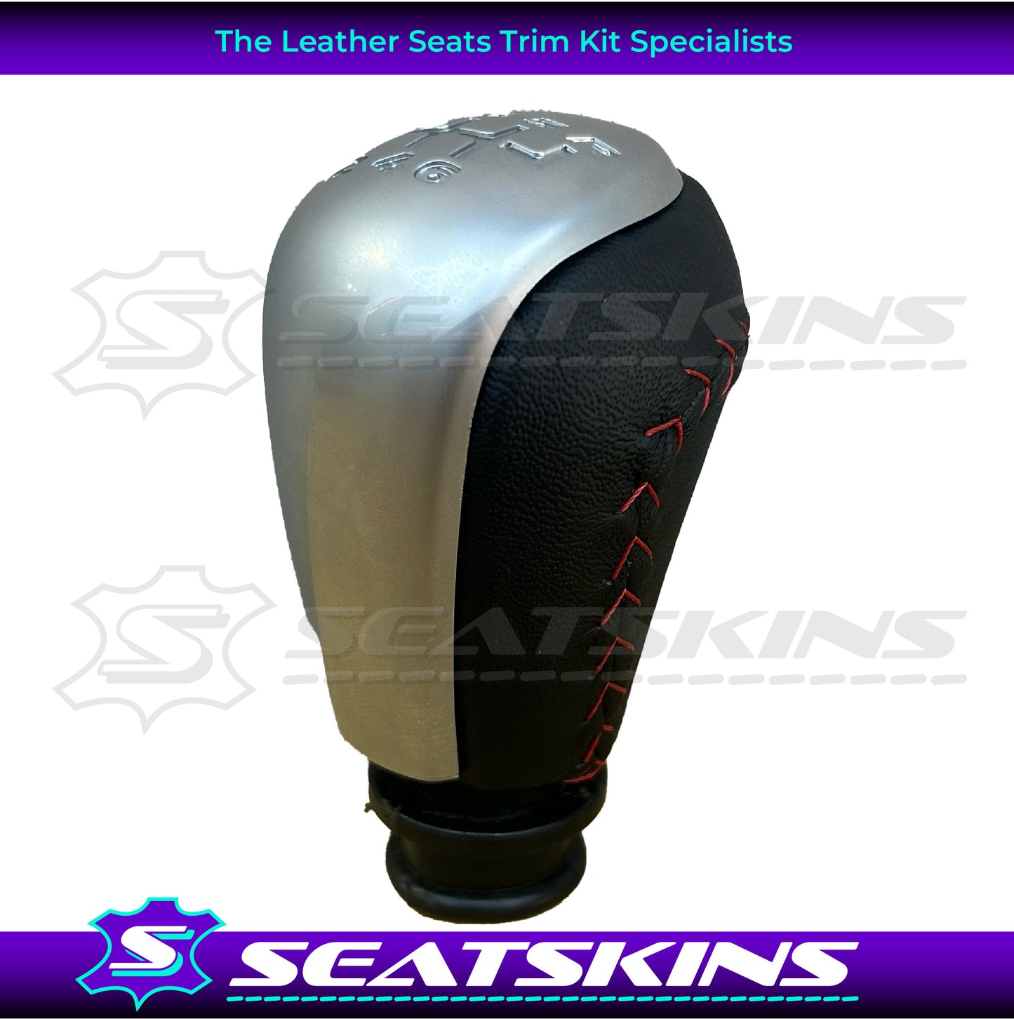 MANUAL GEAR SHIFT KNOB AND CAP TO FIT HOLDEN VY/VZ/VE RED STITCHING