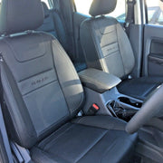 LEATHER SEATS TRIM KIT SKINS FOR FORD RANGER WILDTRAK XLT DIY 5 SEATS BLACK