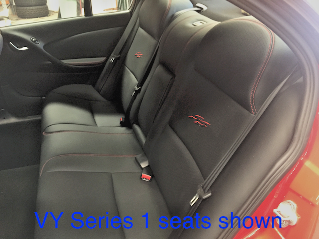 LEATHER SEATS TRIM SKINS KIT TO FIT VT / VX / VY SER1 SS GREEN/BLACK DIY INSTALL