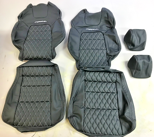 LEATHER SEATS SKINS TRIM KIT FOR HOLDEN VE MALOO UTE DIAMOND STITCH SILVER