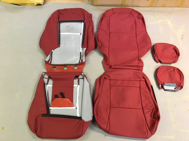 FULL LEATHER SEATS SKINS TRIM KIT FOR HOLDEN VX MONARO 2 SEATS ONLY RED HOT