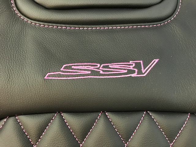 LEATHER SEATS SKINS TRIM KIT FOR HOLDEN VE SS UTE PINKDIAMOND STITCH & SSV EMB.