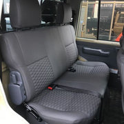 LEATHER SEATS TRIM KIT SKINS FOR 79 SERIES TOYOTA LANDCRUISER MID GREY HEXAGON