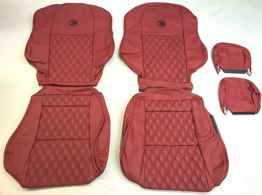 LEATHER SEATS TRIM SKINS KIT TO FIT HOLDEN VT/VX/VU/VY SS UTE RED HSV DIY INSTAL