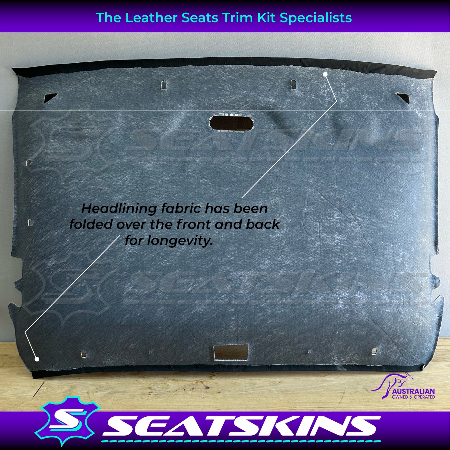 HEAD LINING ROOF LINING BOARD TO FIT FORD BA BF UTE TRIMMED IN BLACK FABRIC