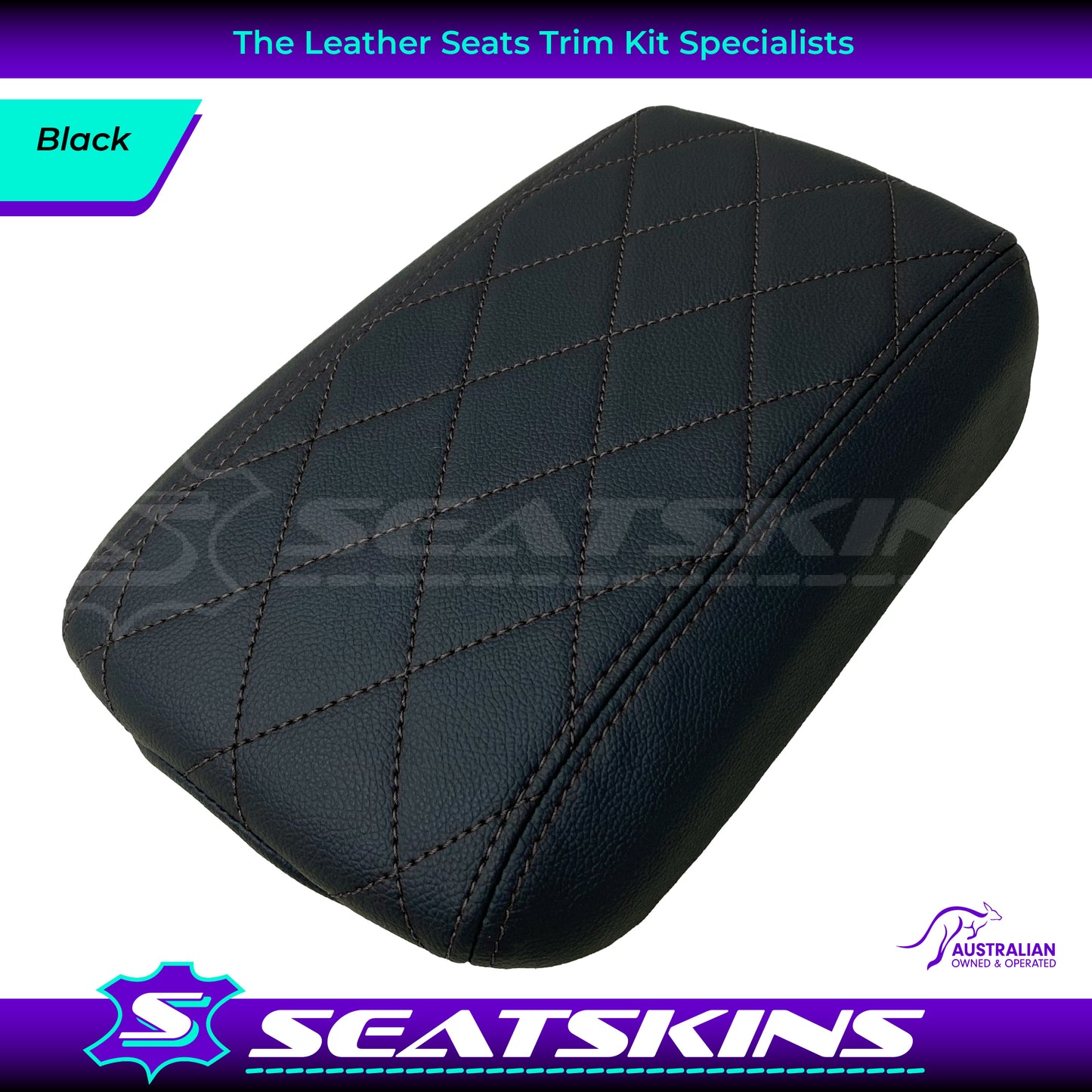 CONSOLE COVER ARM REST CUSTOM TO FIT HOLDEN VE VF MID DIAMOND STITCH CHOOSE COLOUR