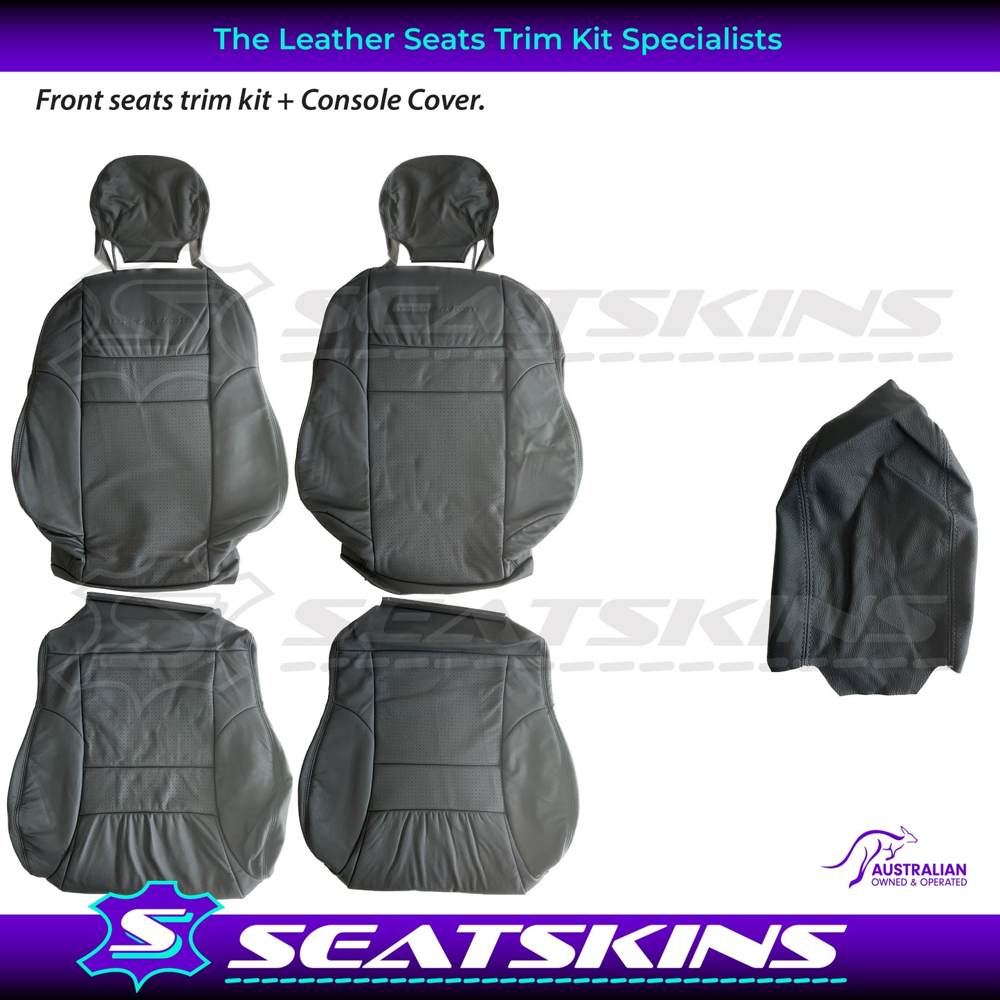 LEATHER SEATS TRIM KIT FOR HSV VT SENATOR PEWTER GREY 2 SEATER