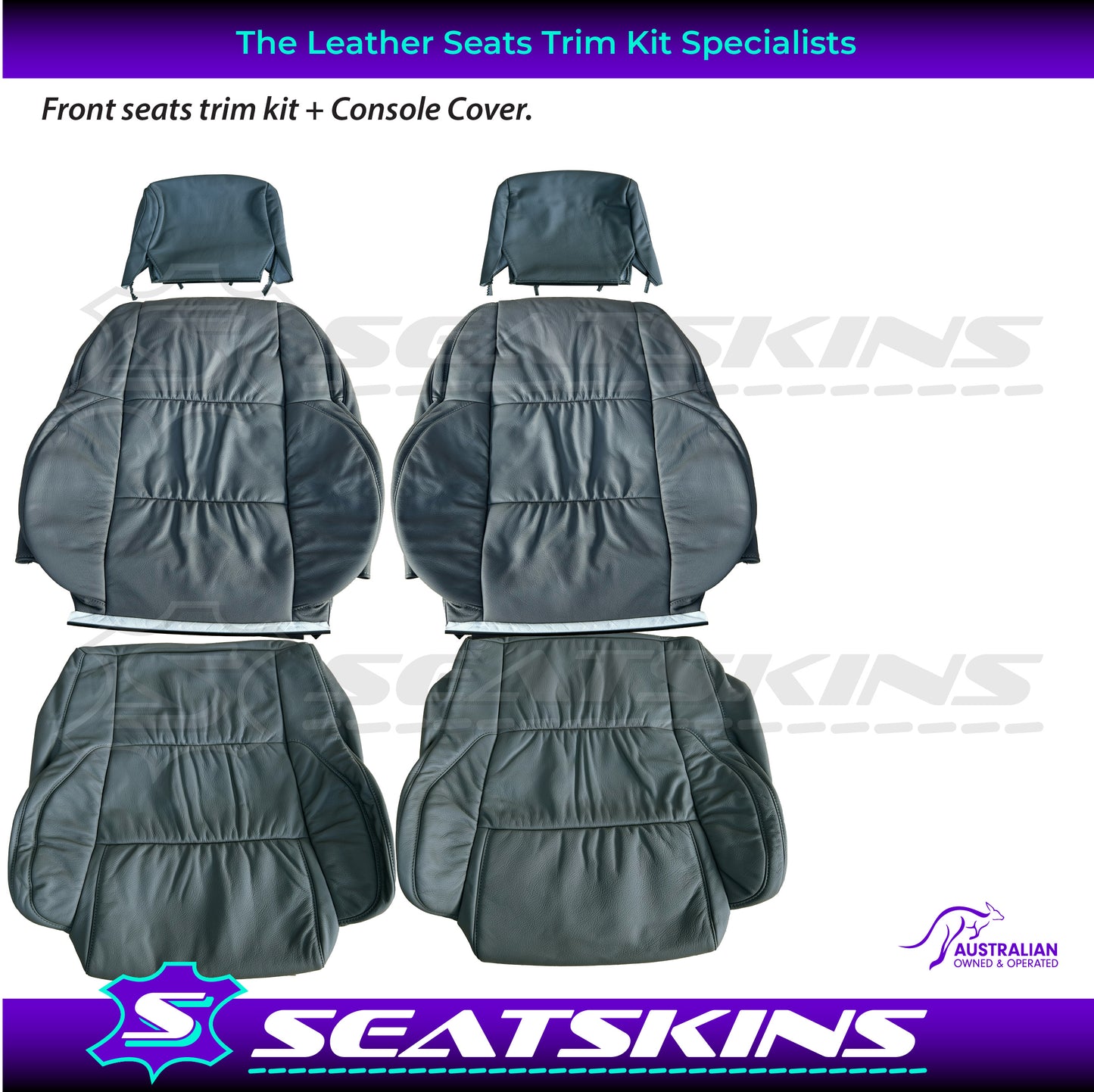 LEATHER SEATS TRIM KIT FOR HSV VS DEVONISH MALOO SENATOR CLUBSPORT GTS GREY 2 SEATS