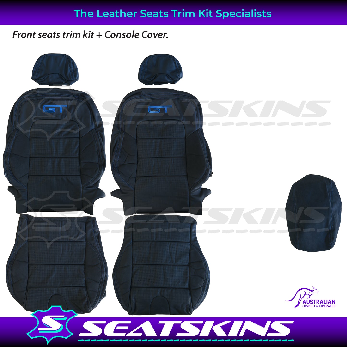 LEATHER SEATS TRIM KIT SKINS FOR FORD/FPV BA/BF GT 2 SEATER